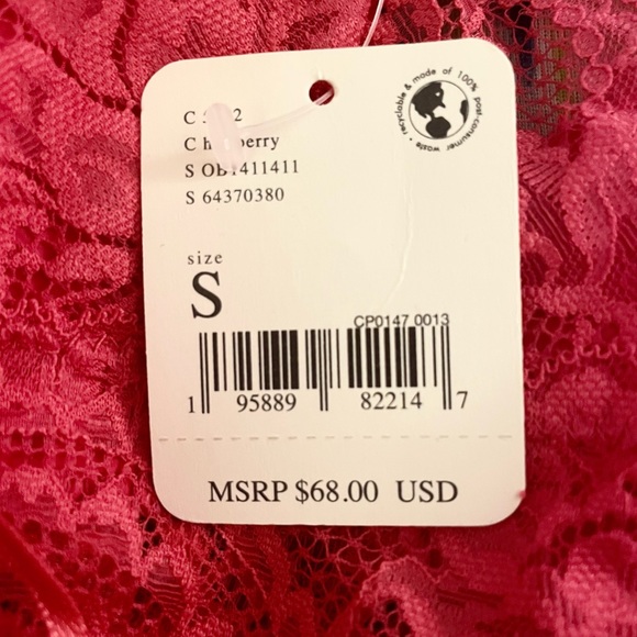 NWT Free People Midnight Hour Bodysuit in Raspberry / S - Picture 6 of 7